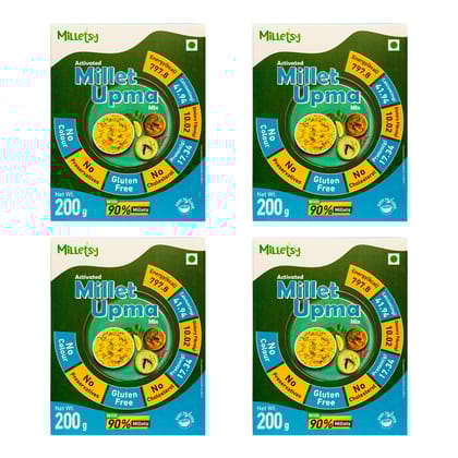 Milletsy Millet Upma Instant Mix Pack of 4 | 200 g each