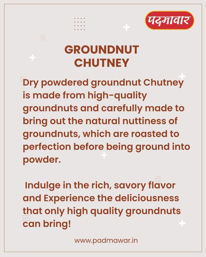 Padmavwar Groundnut Chutney 200g | 100% Natural | Savory Flavor