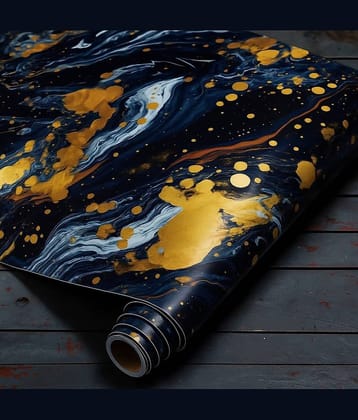 WALLPAPER , Self Adhesive Galaxy Gold Kitchen Stickers Wallpaper PVC Waterproof Wallpeper for Kitchen, Table, Living Room, Bed Room, Cafe Wall , KITCHEN TABLE , FURNITURE , RESTAURANT , HOTEL , KIDS ROOM WALL