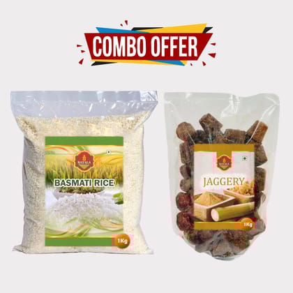 Combo Pack of Jaggery and Basmati Rice