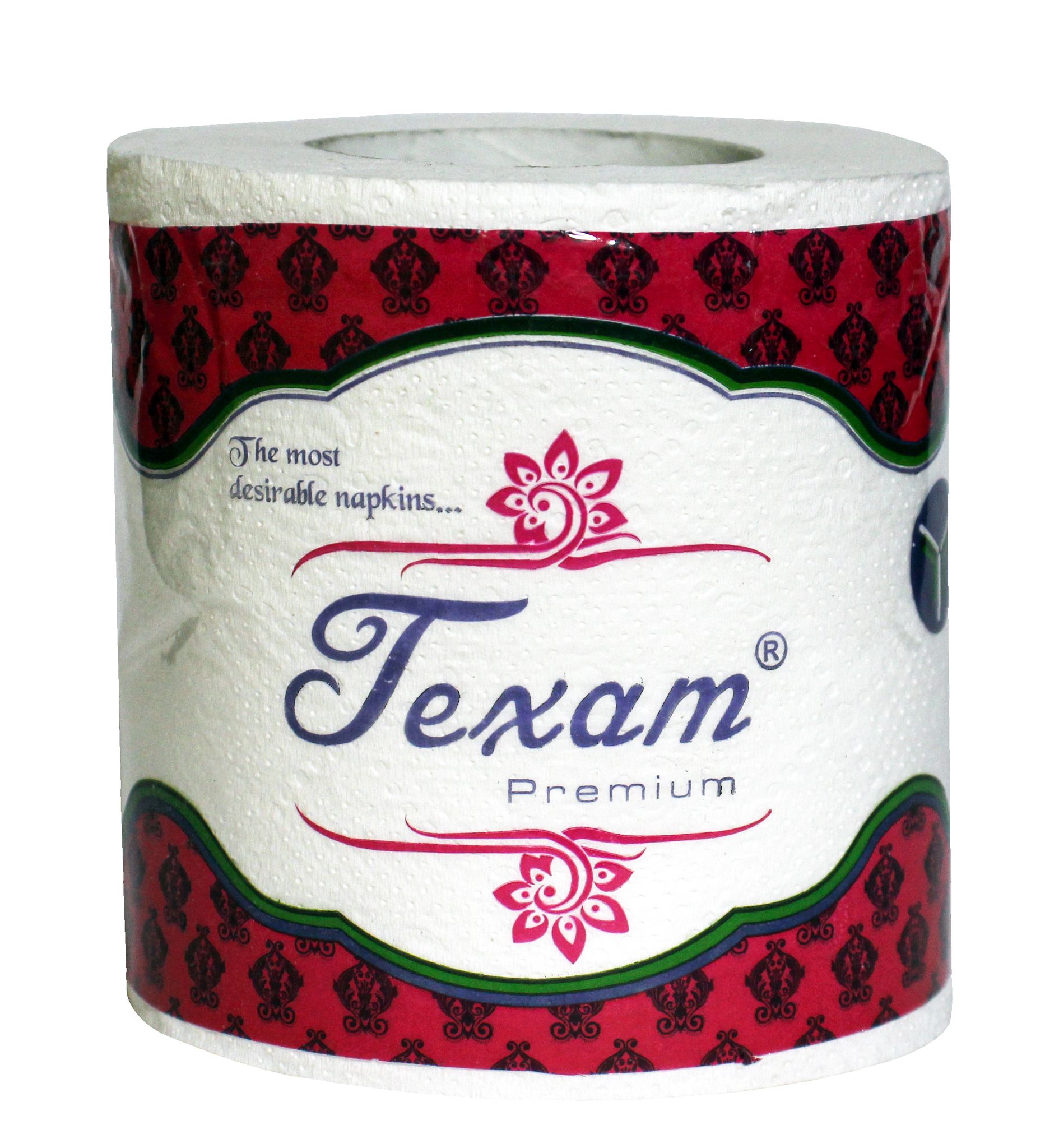 Texam 2 Ply Soft And Highly Absorbent Toilet Tissue Paper | 100% Natural Virgin Cellulose Fiber - Pack of 1 (270 Pulls Per Roll)