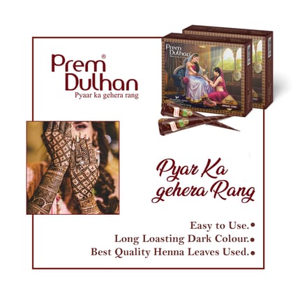 Prem Dulhan Bridal Mehndi | Natural, Long-Lasting Henna for Hands (420g)