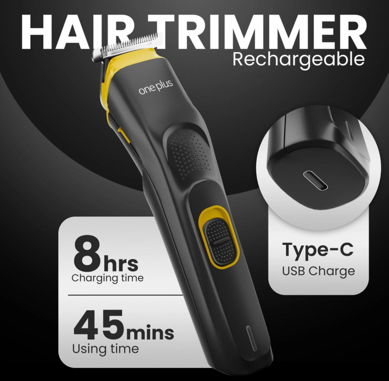 Groomx OP 11 Cordless Professional Hair Trimmer Titanium coated blade waterproof Trimmer 120 min Runtime 4 Length Settings  (Black & Yellow)