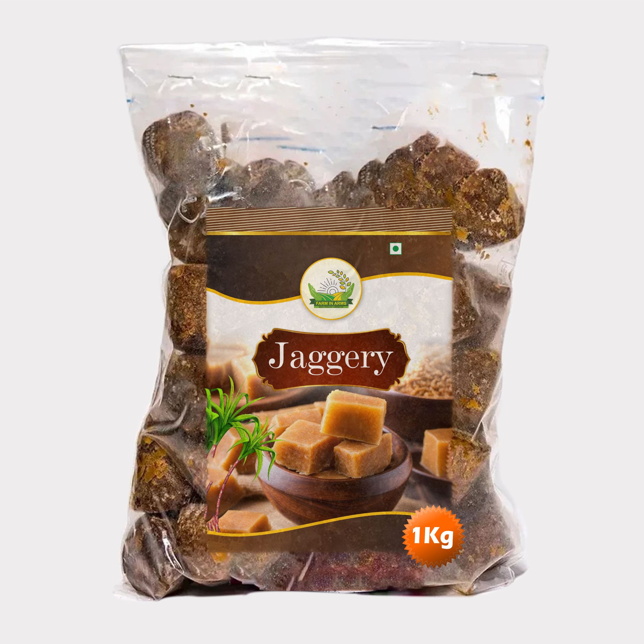 Pure & Natural Jaggery 1kg by Arms Krishi – Sweetness from Nature. 