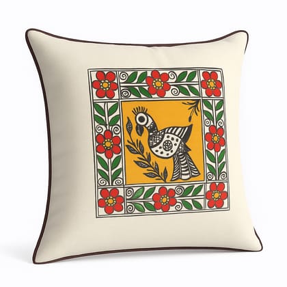 Handcrafted Bird Motif Decorative Pillow for Home Decor