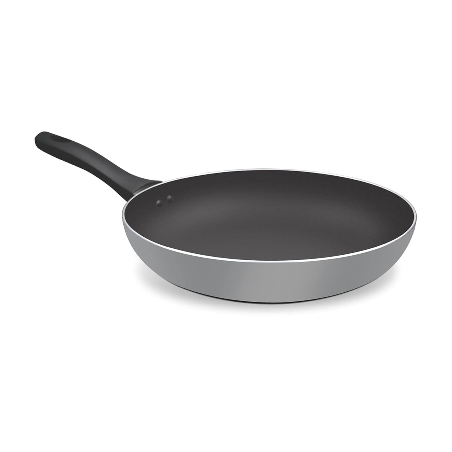 MILTON Pro cook Black Pearl Fry Pan, 22 cm / 1.4 Litre Frying Pan , Non-Stick Aluminium Tawa, Induction & Gas Friendly Cookware