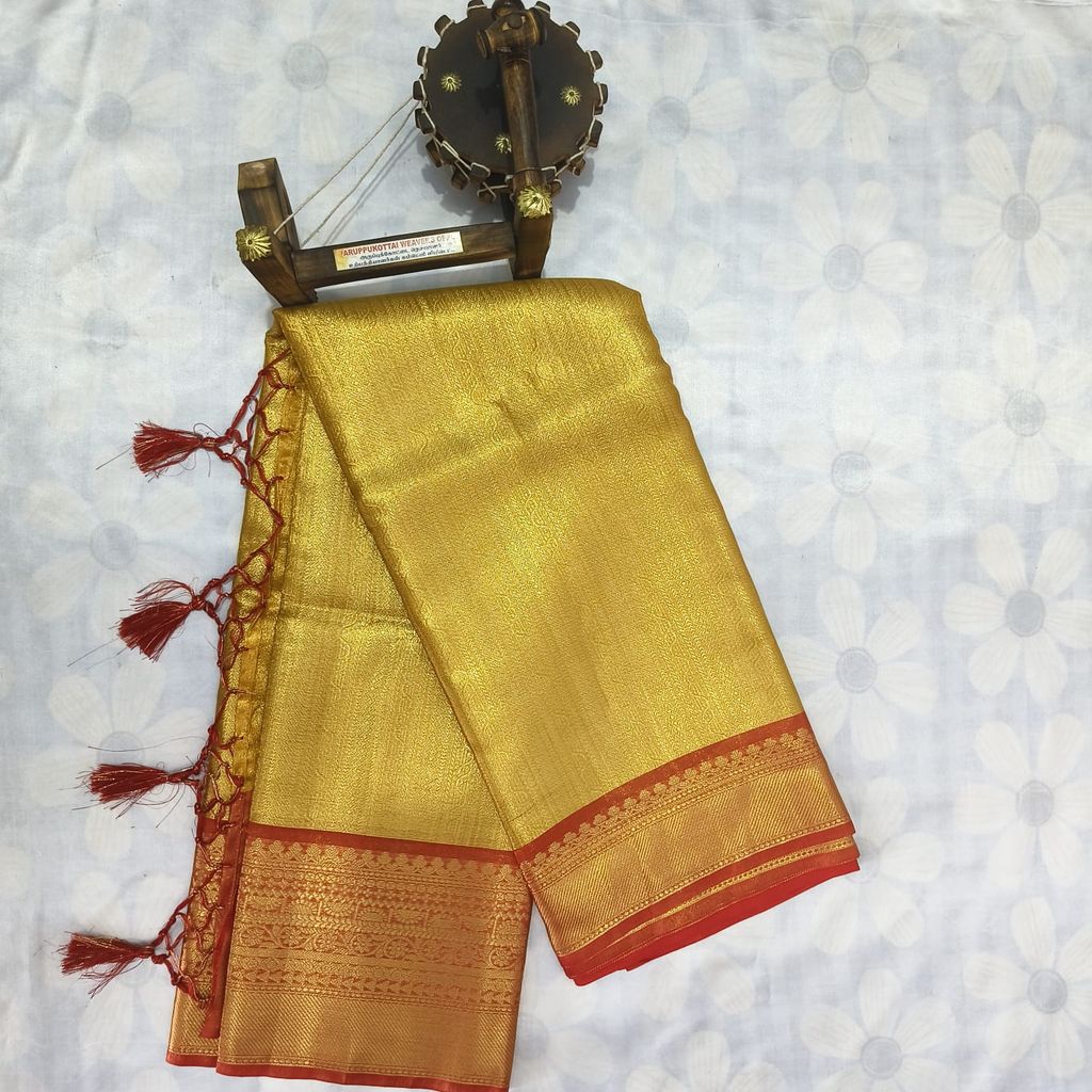Bridal Tissue Cotton Saree with Blouse