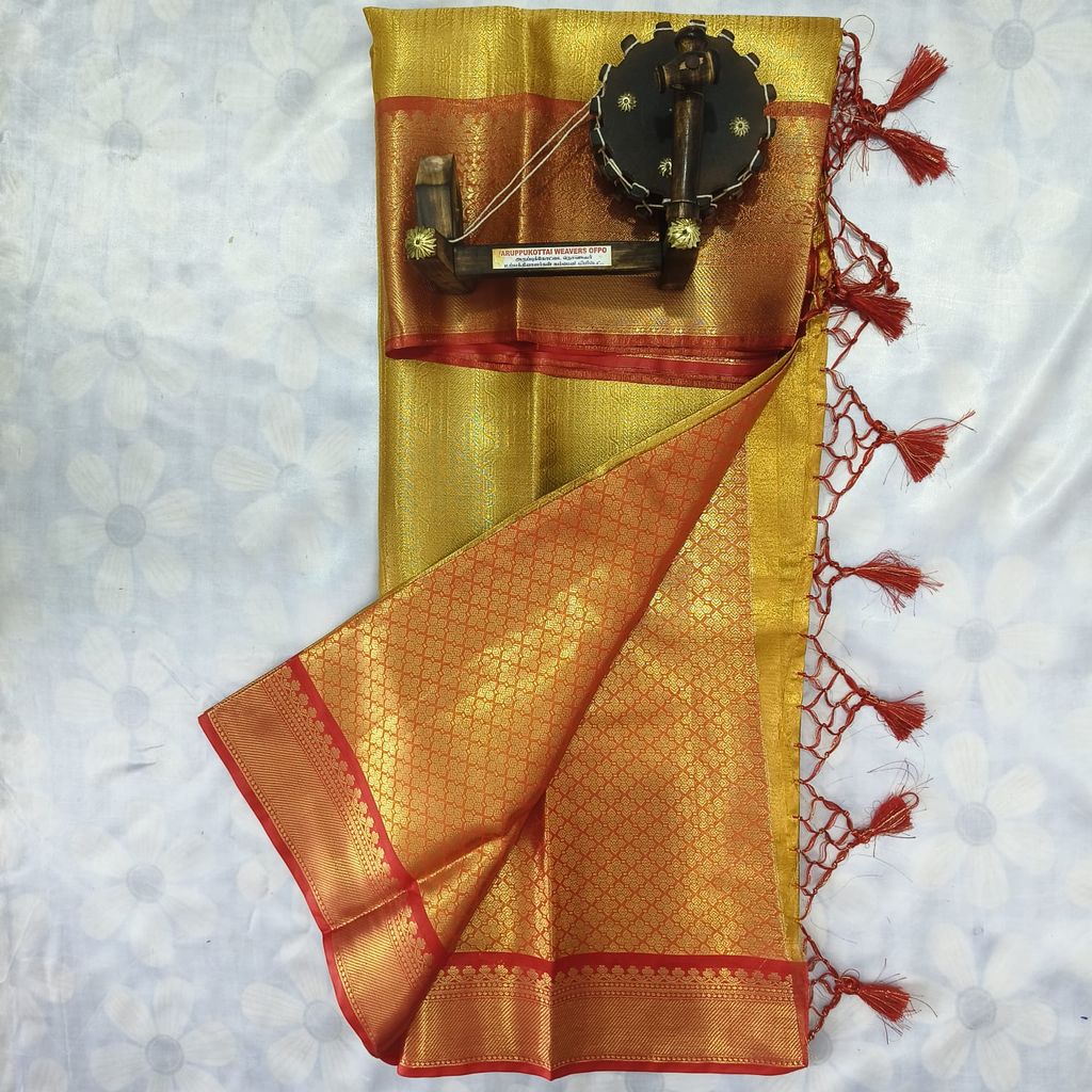 Bridal Tissue Cotton Saree with Blouse