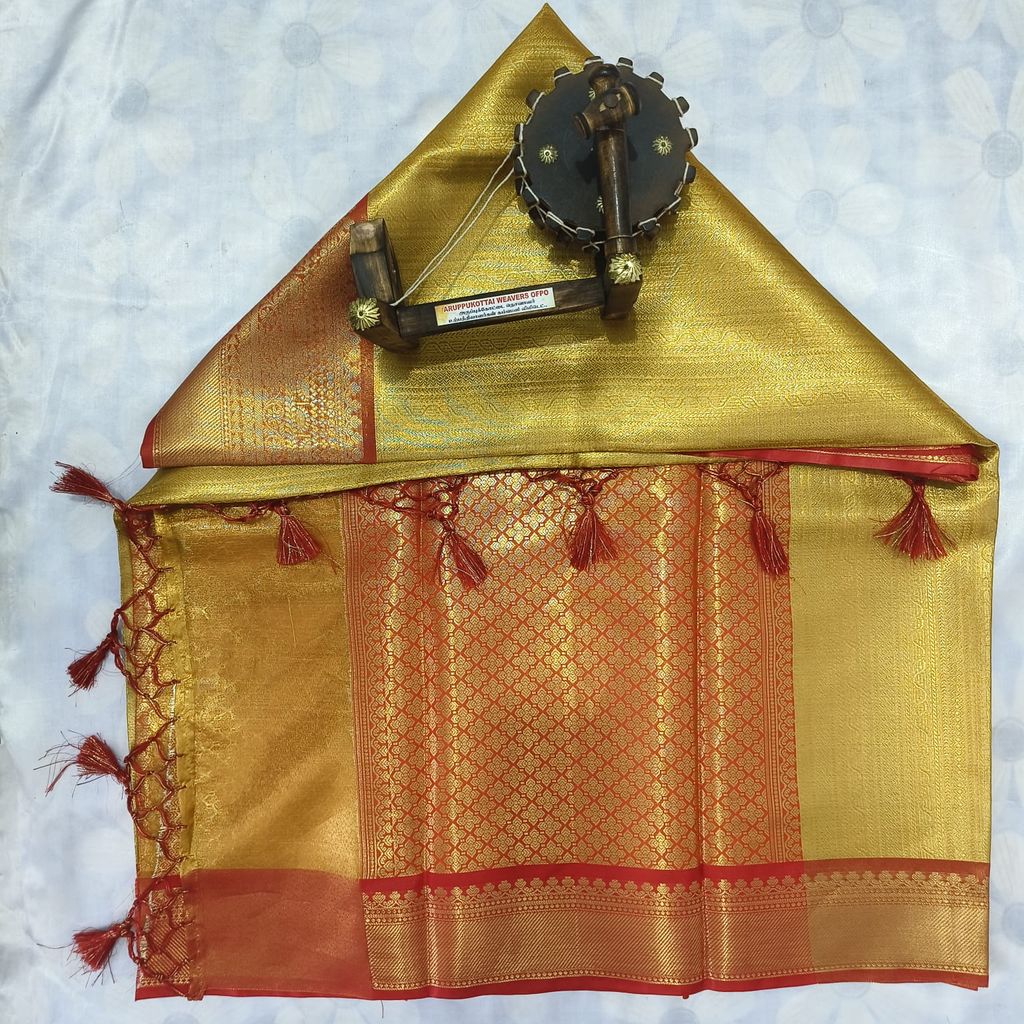 Bridal Tissue Cotton Saree with Blouse