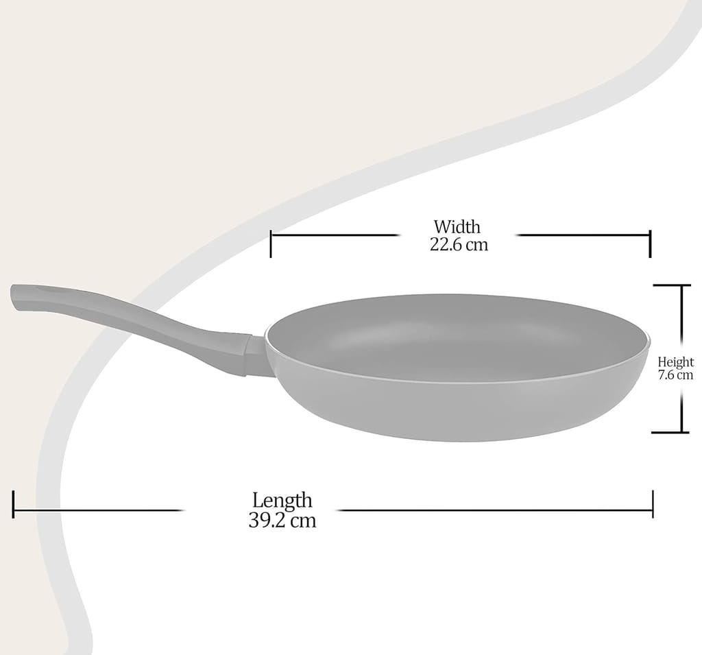 MILTON Pro cook Granito Fry Pan, 22 cm Frying Pan for Stir-Fry, Omlette Egg Pan, Sauté, Fish Frypan, Non-Stick Cookware Induction & Gas Friendly