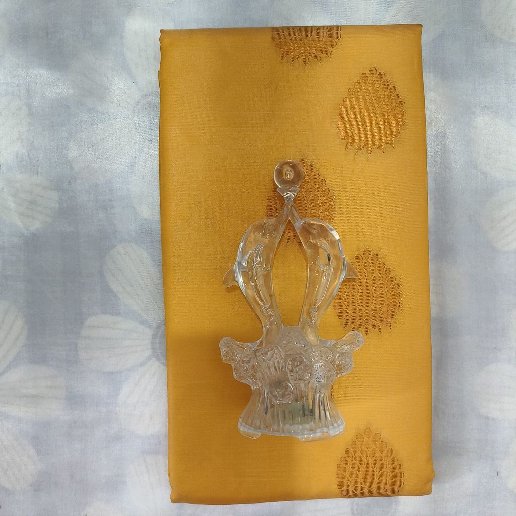 Soft Silk Saree with Blouse - Yellow