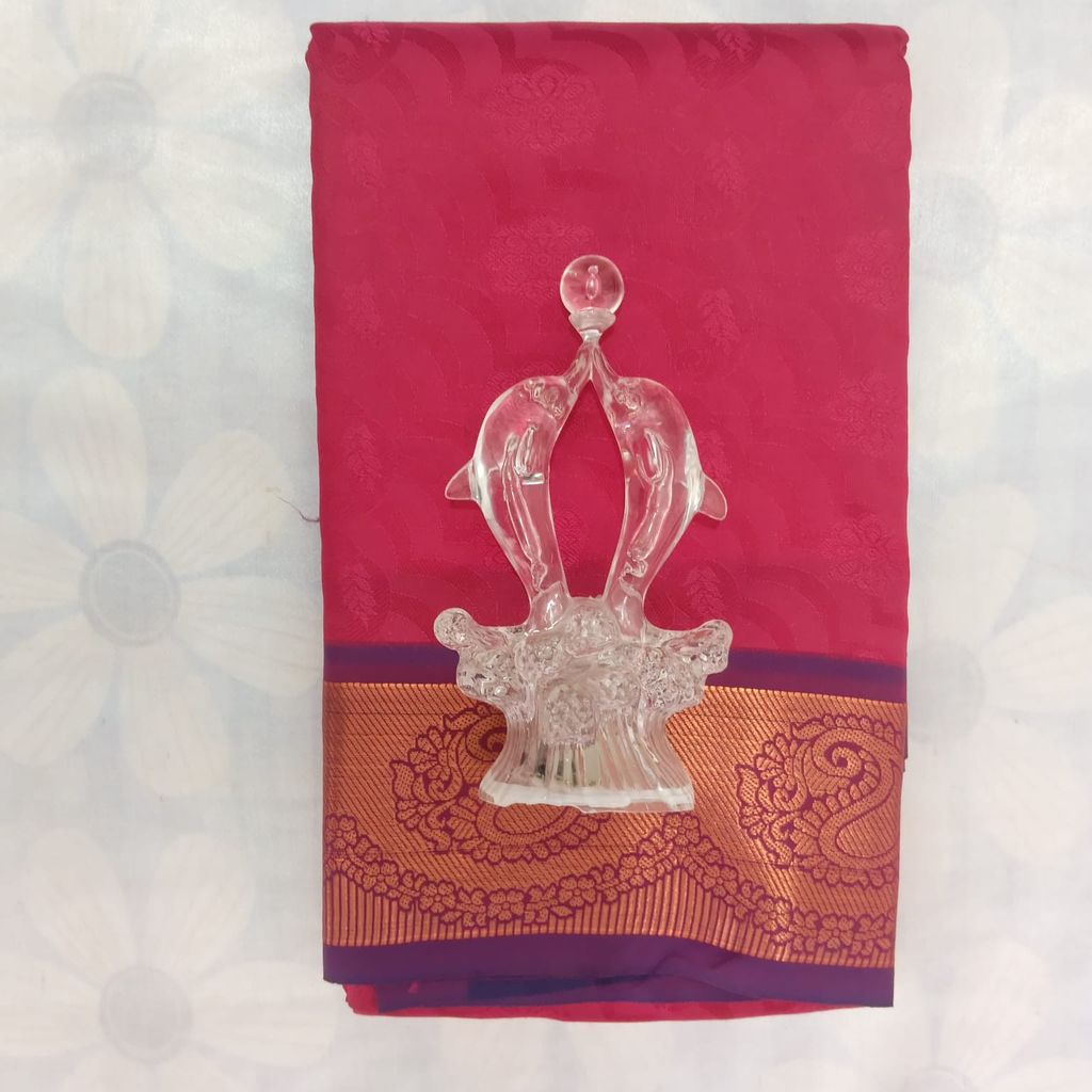 Poonthamil Silk Cotton Saree with Blouse - Rose
