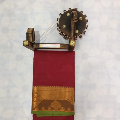 Poonthamil Silk Cotton Saree with Blouse - Rose