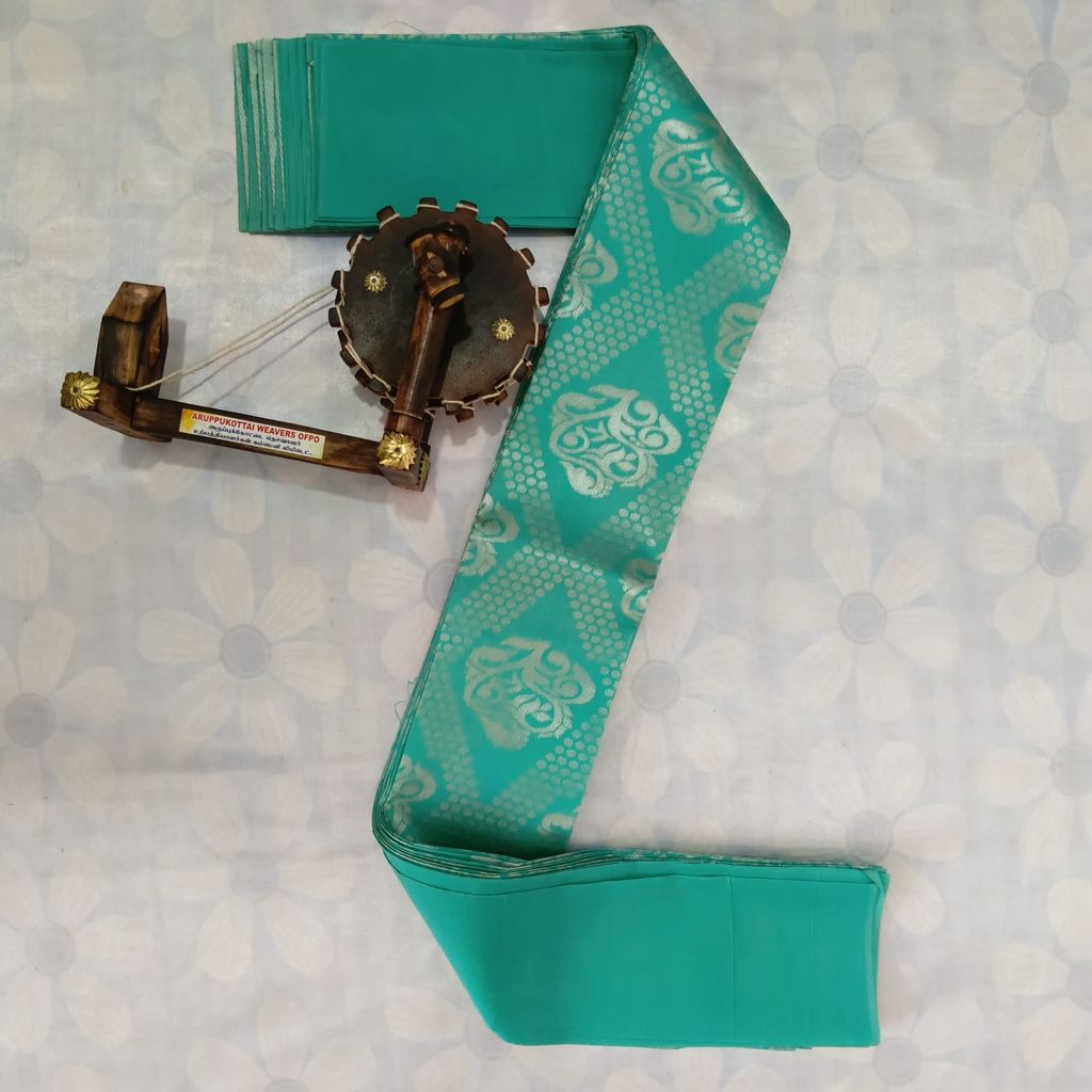 Kubera Silk Cottton Saree with Blouse - Light Green