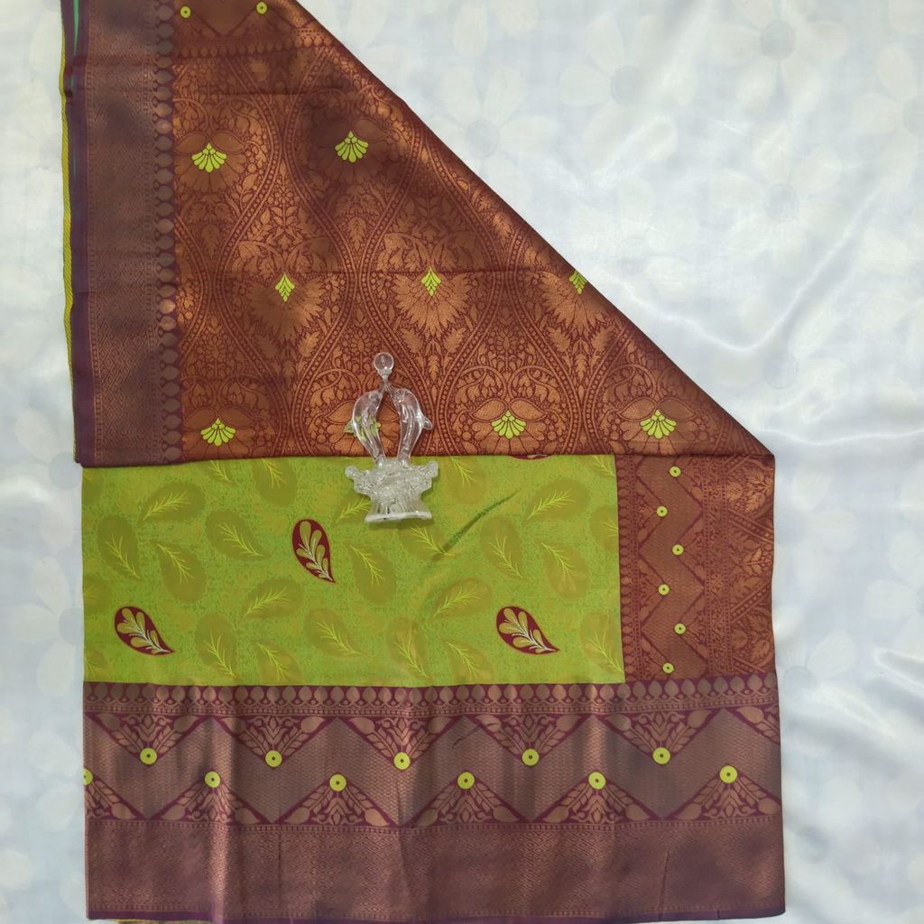 Kubera Silk Cottton Saree with Blouse - Chartus Green