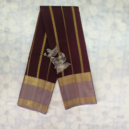 Soft Silk Saree with Blouse - Maroon