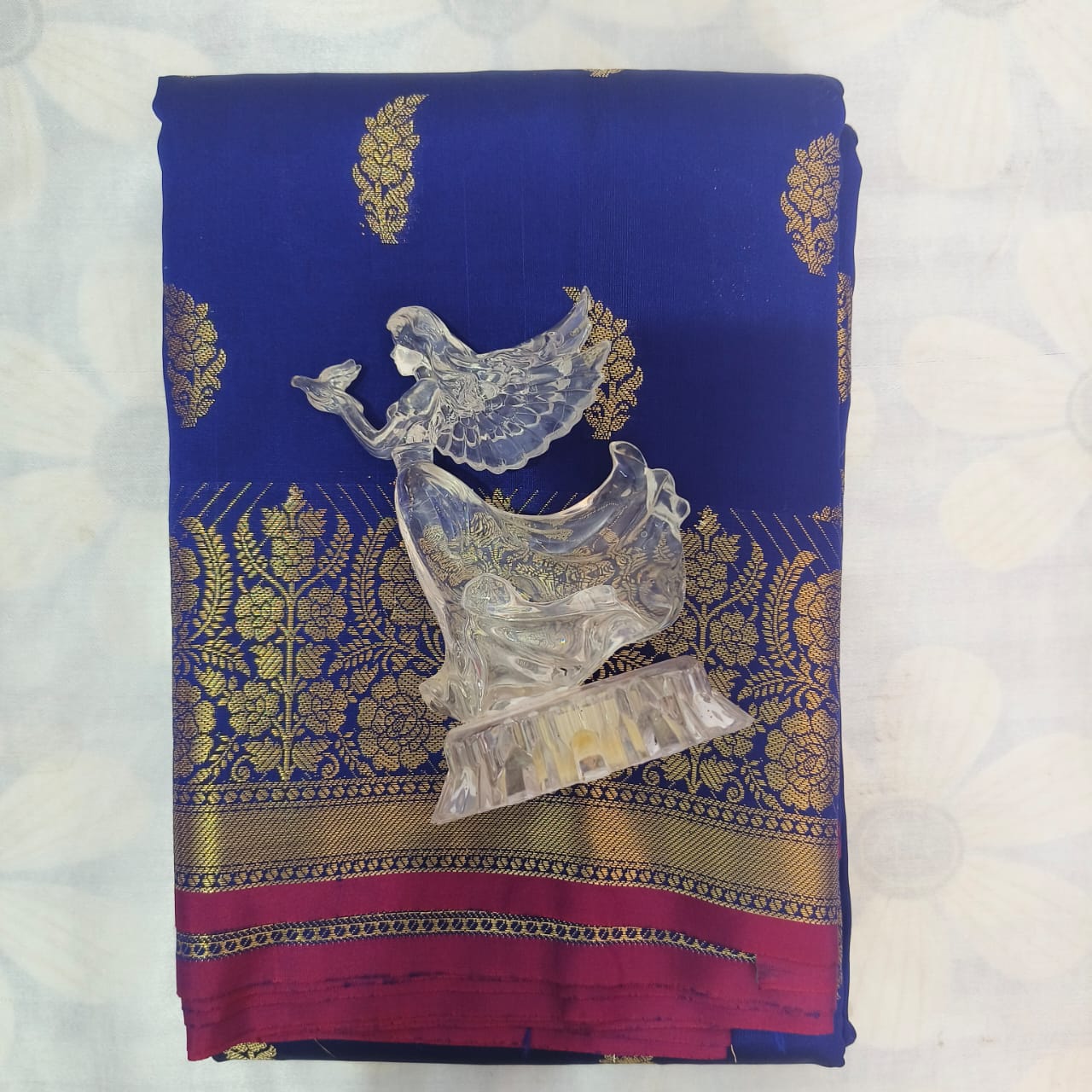 Soft Silk Saree with Blouse - Blue