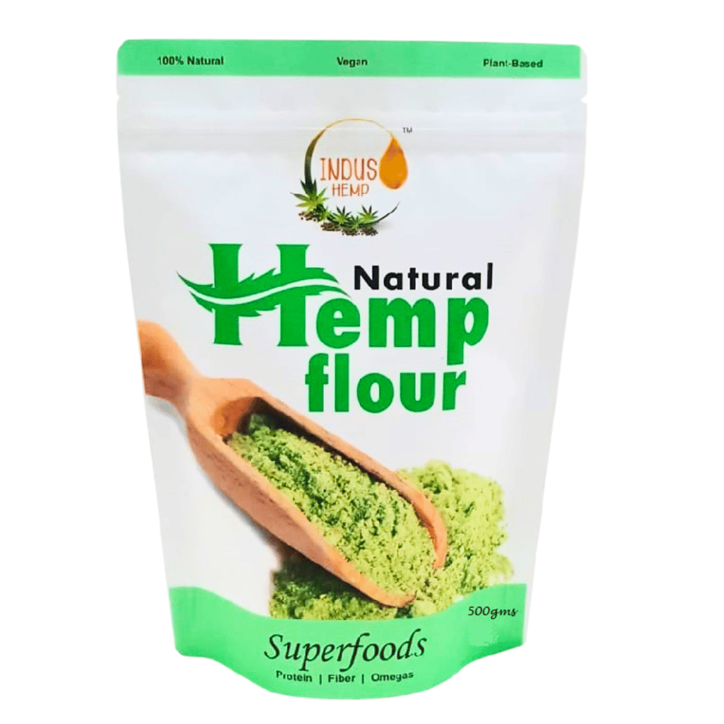 Indus Hemp-Natural Hemp Seed Powder| Hemp Seed Flour | Improves Digestion & Gut Health | Vegan and Gluten-free | 12g Protein | 12g Omegas 3 6 9 Per Serving | 20 Amino Acids | 21 Anti Oxidants | Reduces Cholesterol | High Fibre |
