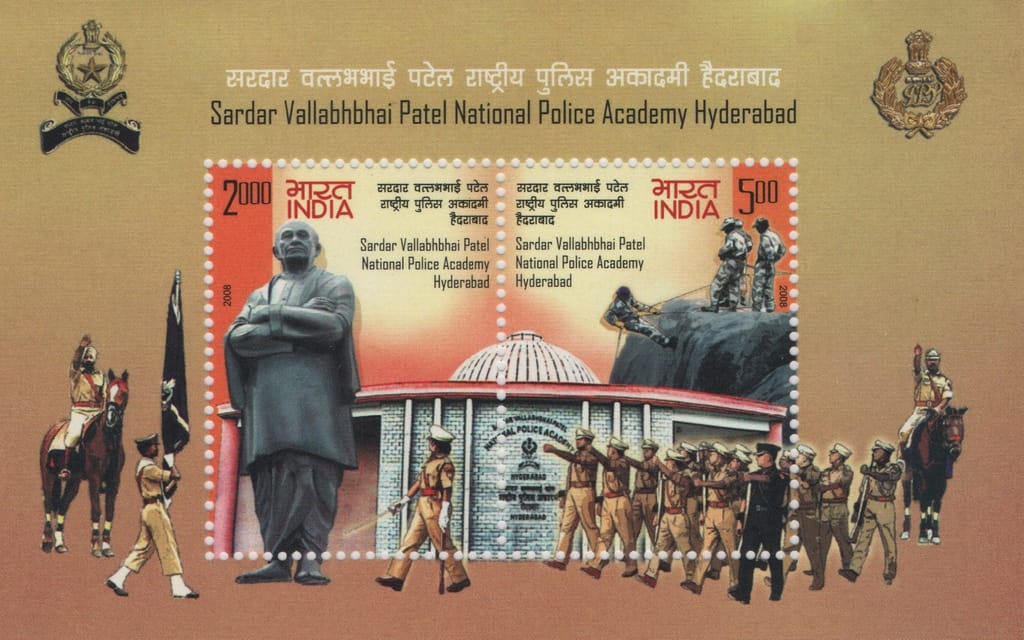 Shobhaphila's 2008 SardarVallabhai Patel National Police Academy Hyderabad Indian Miniature Sheet  (27th Nov 2008)