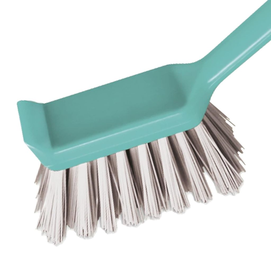 Spotzero By Milton Dish & Kitchen Sink Brush, Bathroom Tiles Cleaning Brush, Comfortable Grip, Flexible Bristles, Aqua Green, Pack of 1