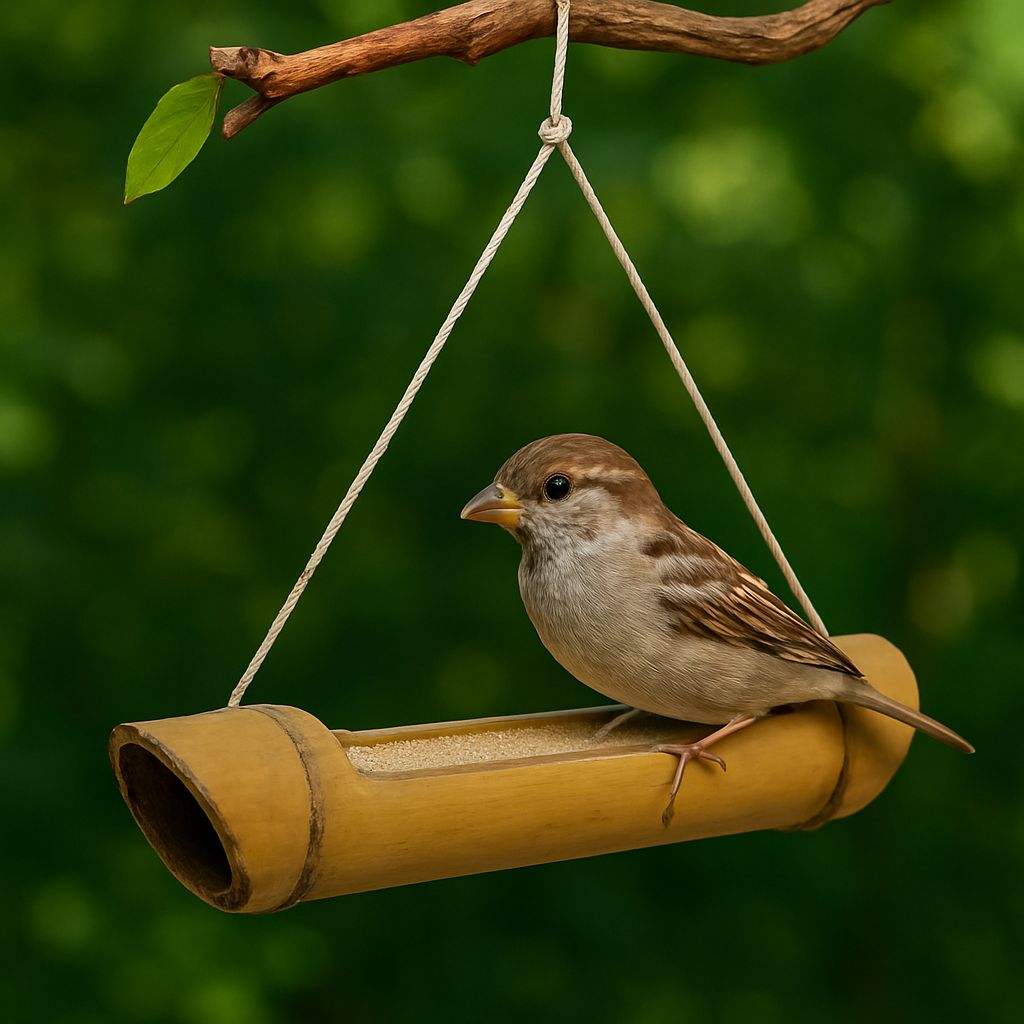 Ami Jivdaya Bamboo Bird Feeder.
