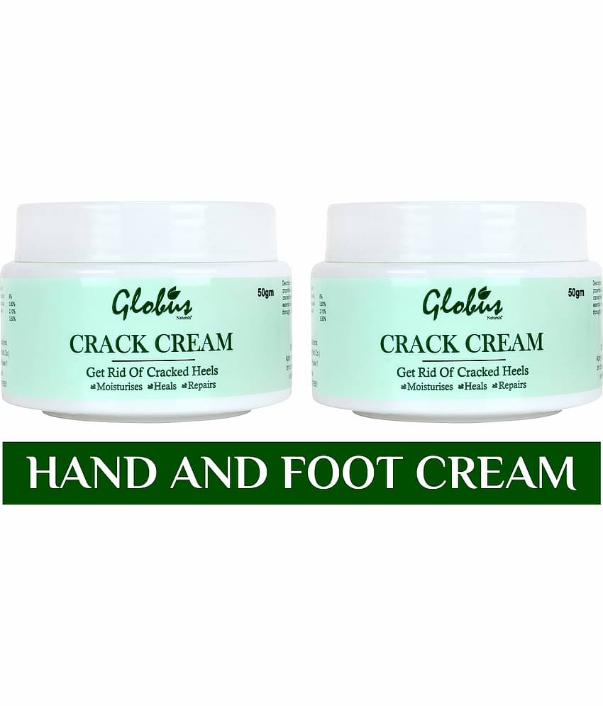 Globus Naturals Hand, Crack Cream for Hand, Heels & Foot, 50gm (Pack of 2)