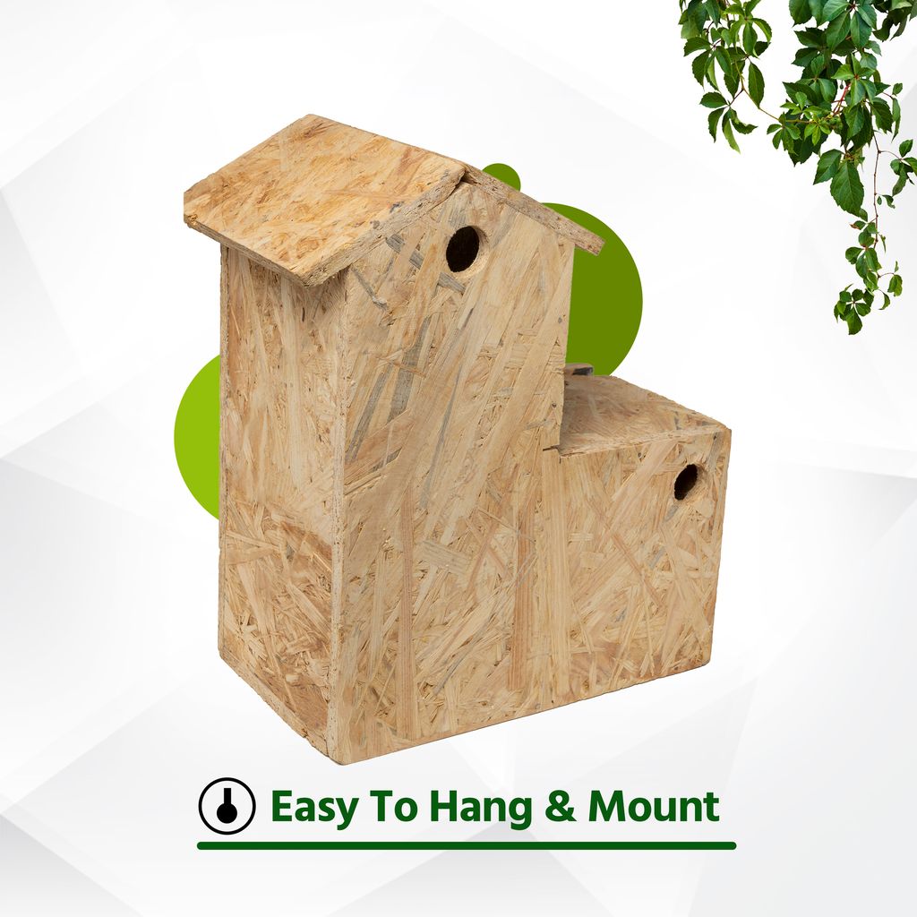 Ami Jivdaya 3 Family Wooden Bird House. No2