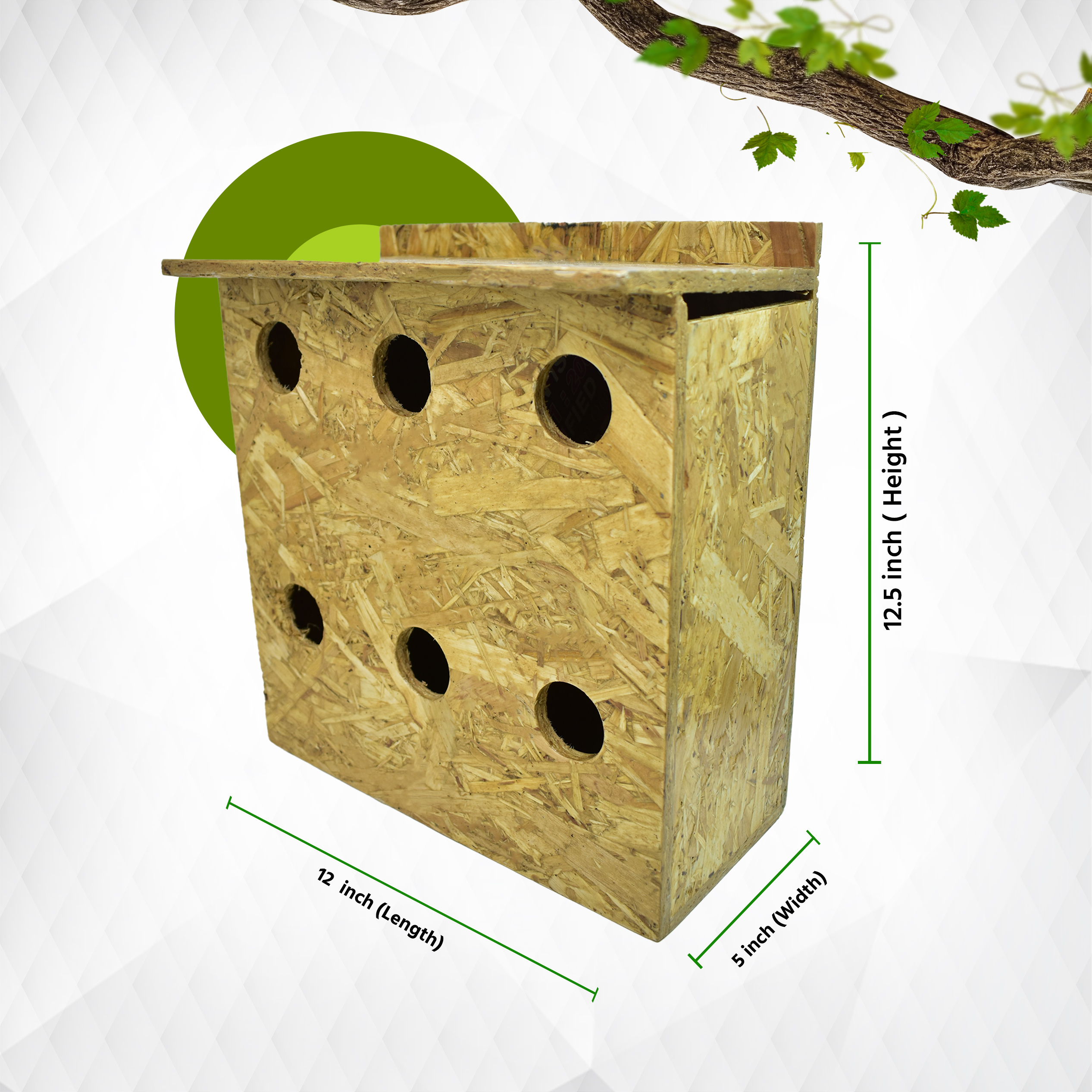 Ami Jivdaya 6 Family Wooden Bird House. No6