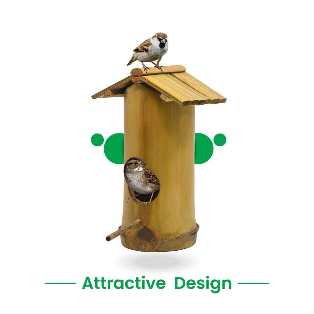 Ami Jivdaya Bamboo Bird Howse. ( Pack Of 1)