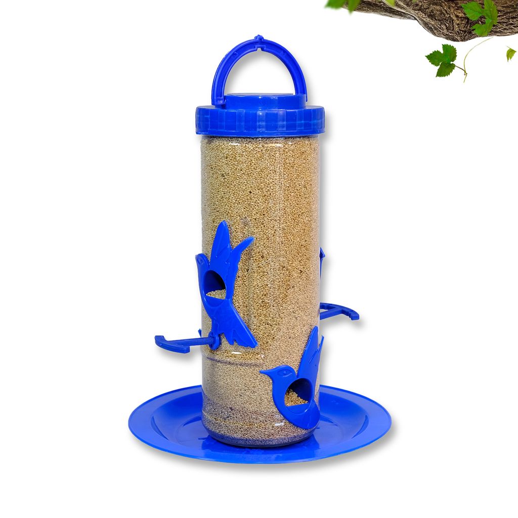 Ami JIvdaya Medium bird feeder blue Pack of 1
