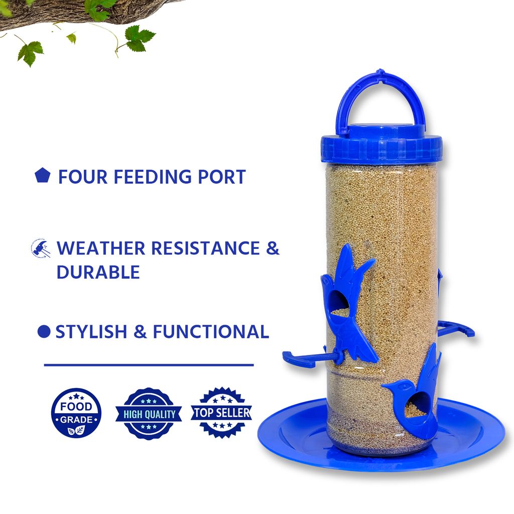 Ami JIvdaya Medium bird feeder blue Pack of 1