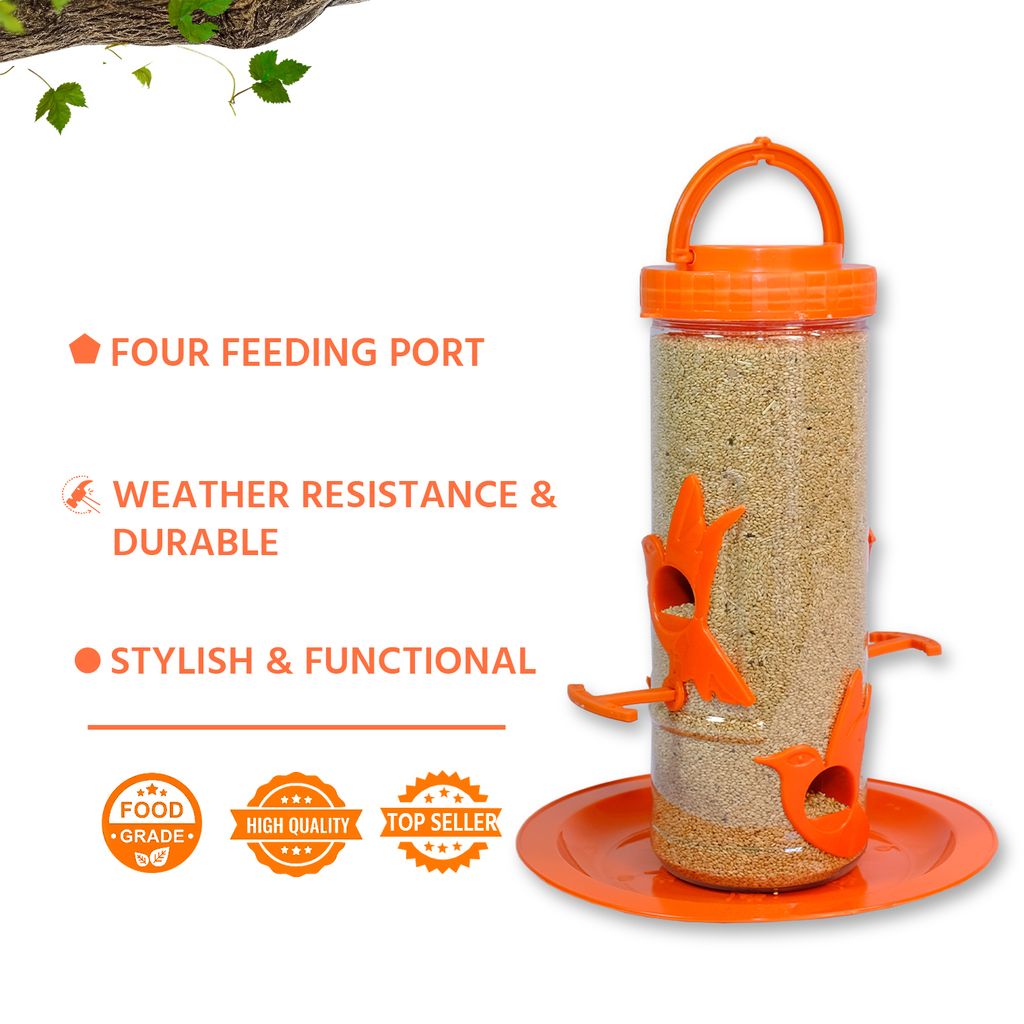 Ami JIvdaya Medium Bird Feeder Orange Pack Of 1