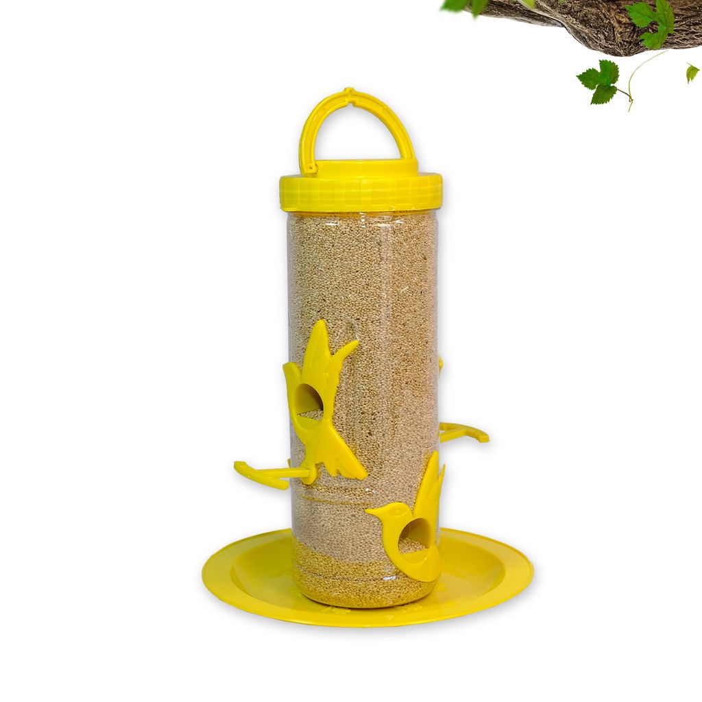 Ami JIvdaya Medium Bird Feeder Yellow Pack Of 1