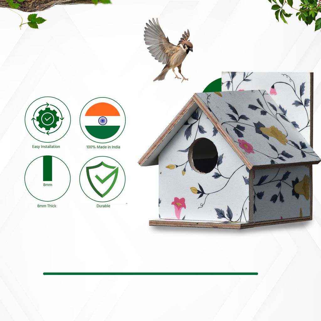 Ami JIvdaya Hut Shaped Bird Home.