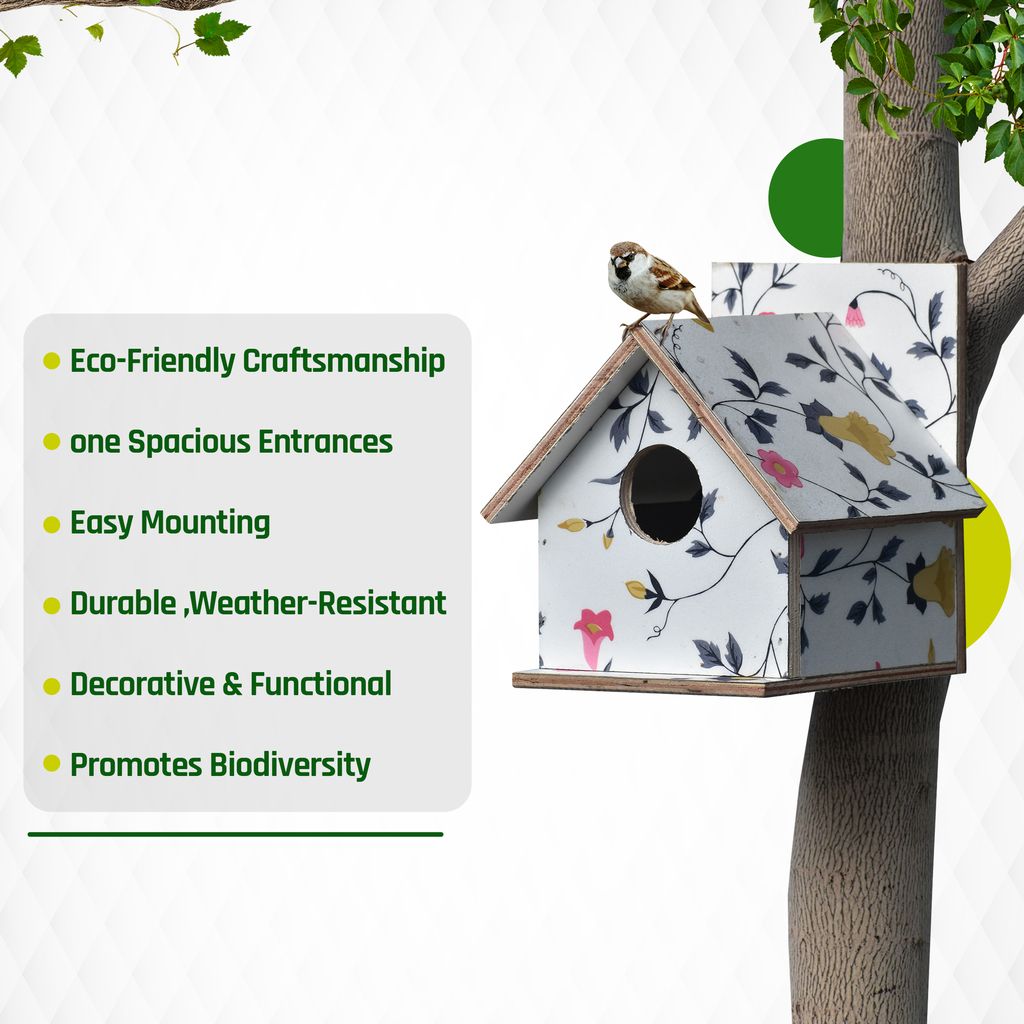 Ami JIvdaya Hut Shaped Bird Home.