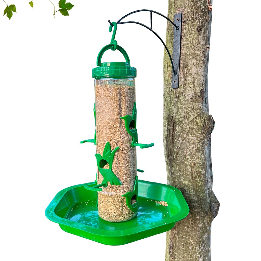 Ami JIvdaya Large bird Feeder Green With Big Bowl.( Pack Of 1)