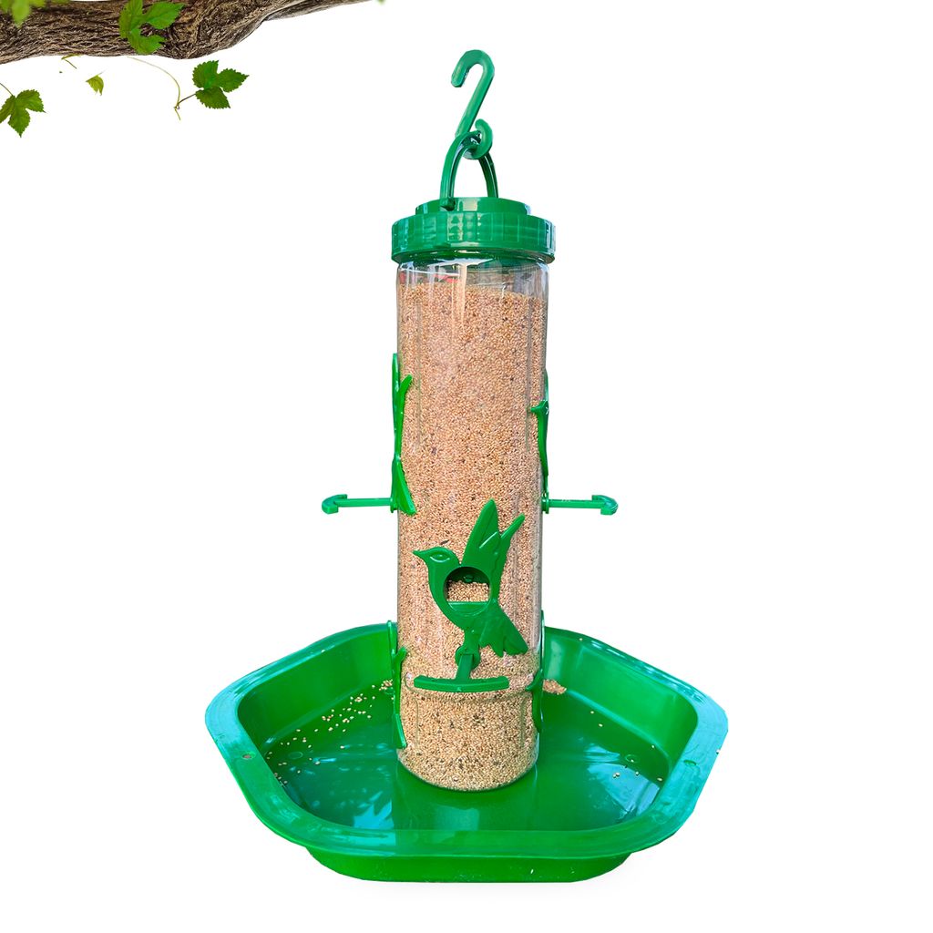Ami JIvdaya Large bird Feeder Green With Big Bowl.( Pack Of 1)
