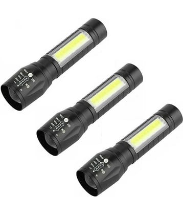 RTB - 10W Rechargeable Flashlight Torch ( Pack of 3 )