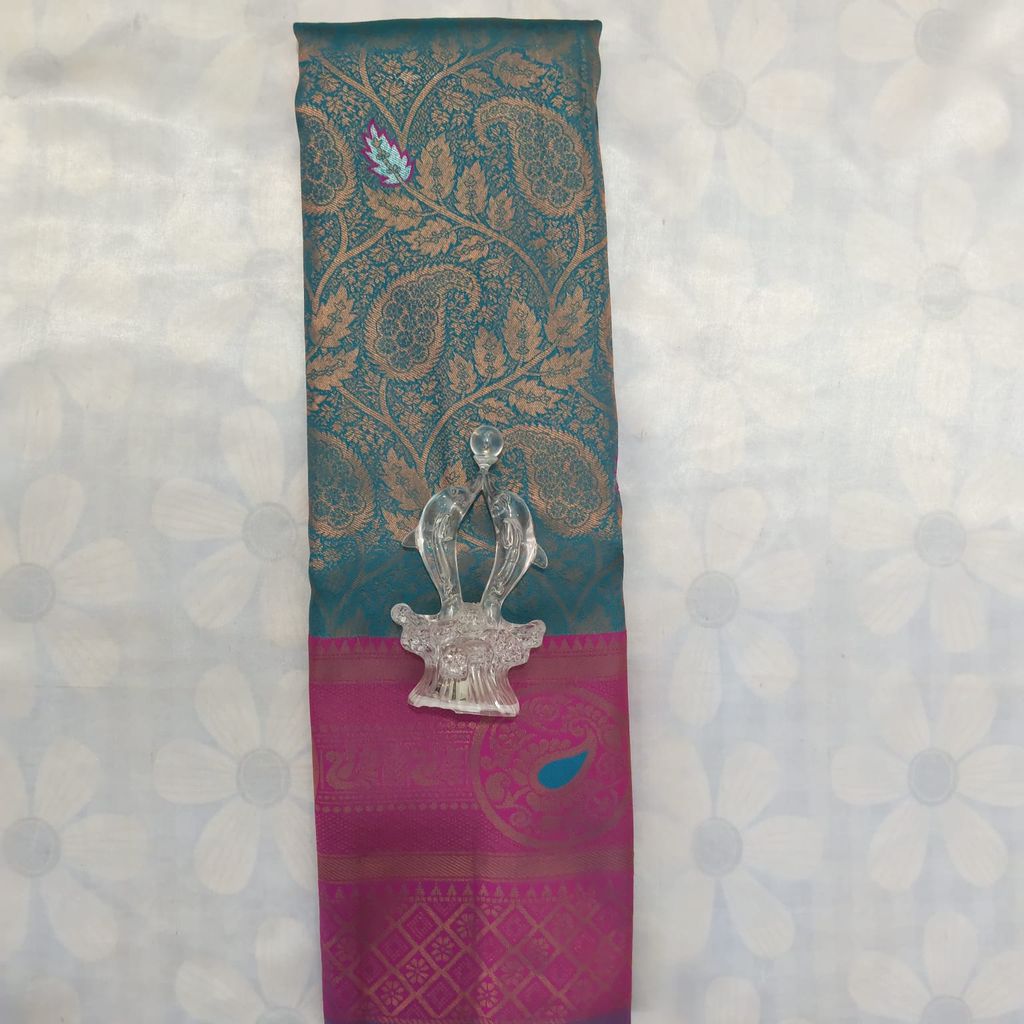 Kubera Silk Cottton Saree with Blouse - Sky Blue