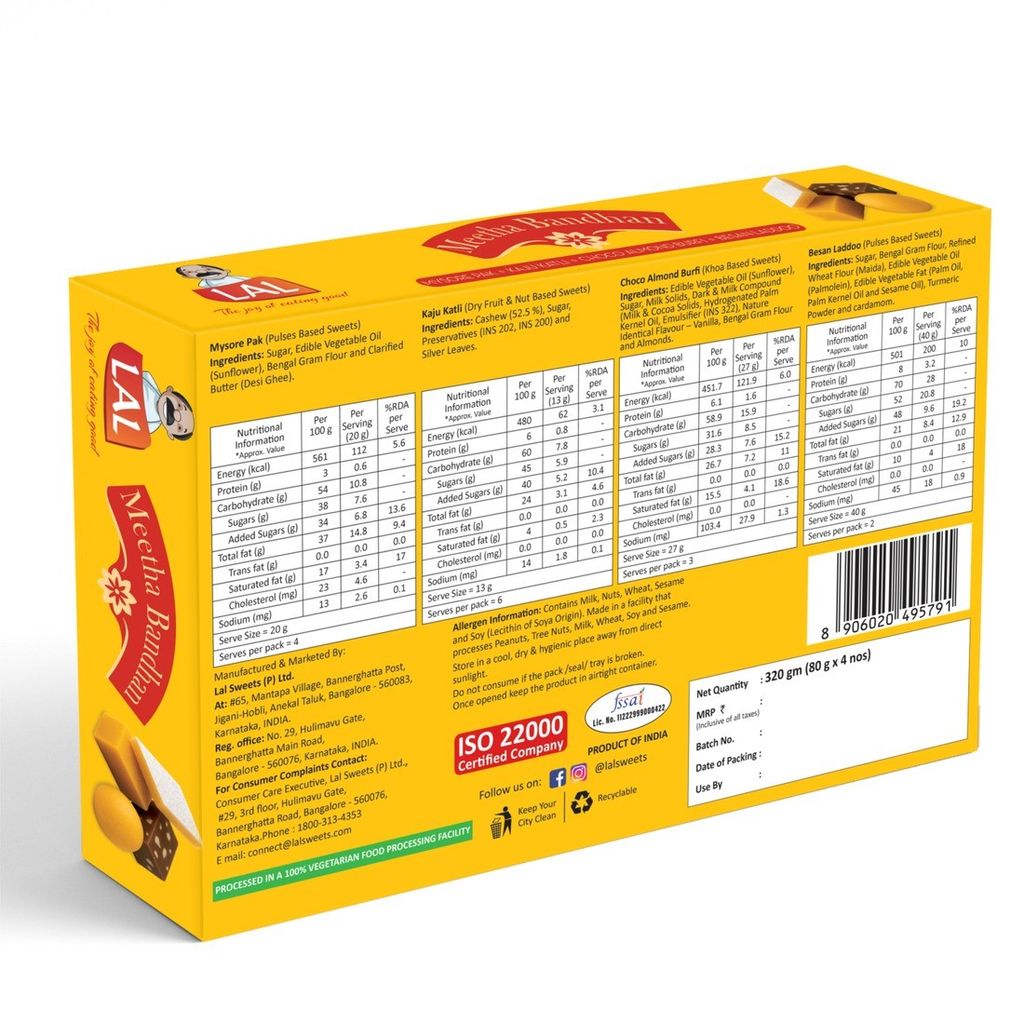 LAL SWEETS MEETHA BANDHAN - 320GM