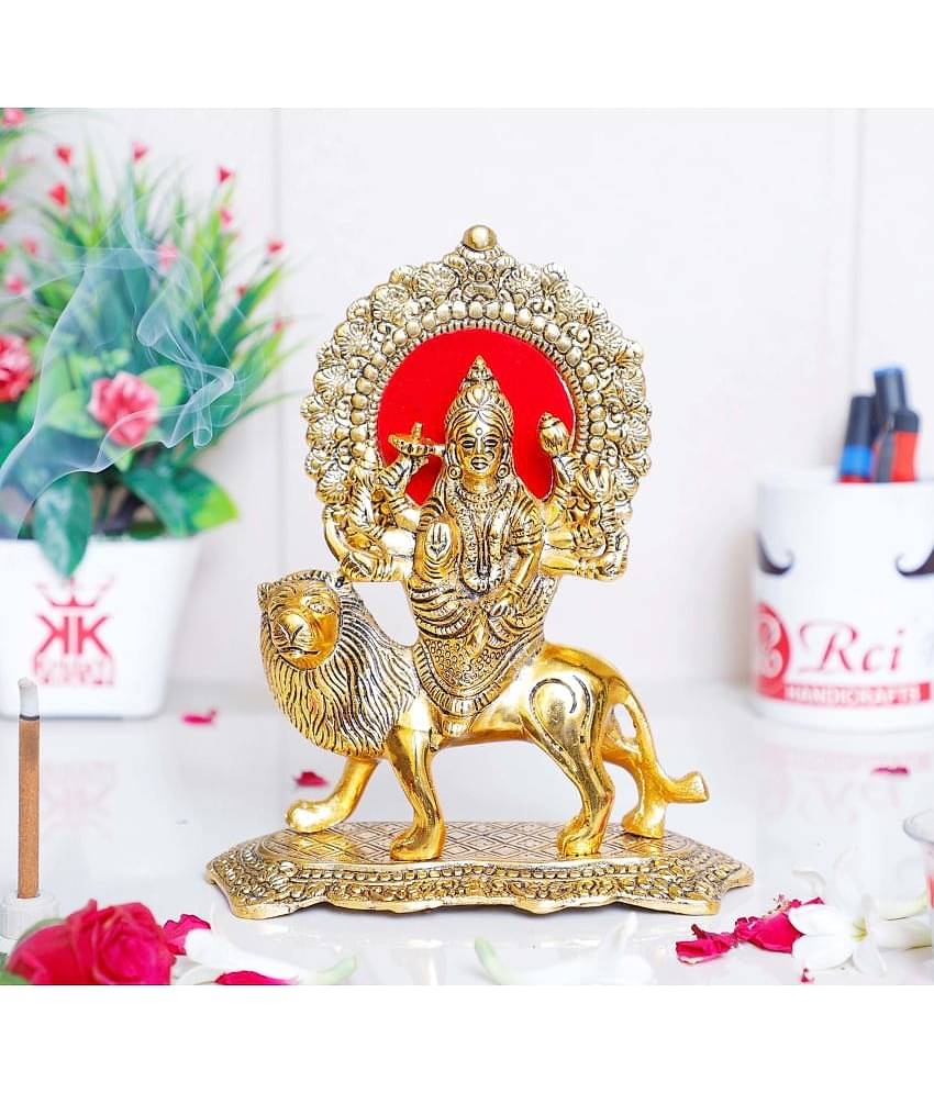 KridayKraft Aluminium Goddess Durga Idol ( 8 cm )