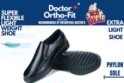 Doctor Ortho-Fit Plus Formal Shoes for Men-ORTHO-1070-BLK (Black, UK Footwear Size System, Adult, Men