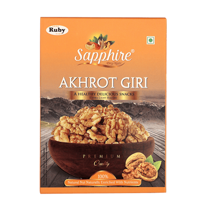 Sapphire Dry Nuts California Walnut Kernels Akhrot Giri Ruby Orange Box - 250 gm 
