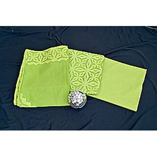 Applique Cotton Dress Material Suit Set