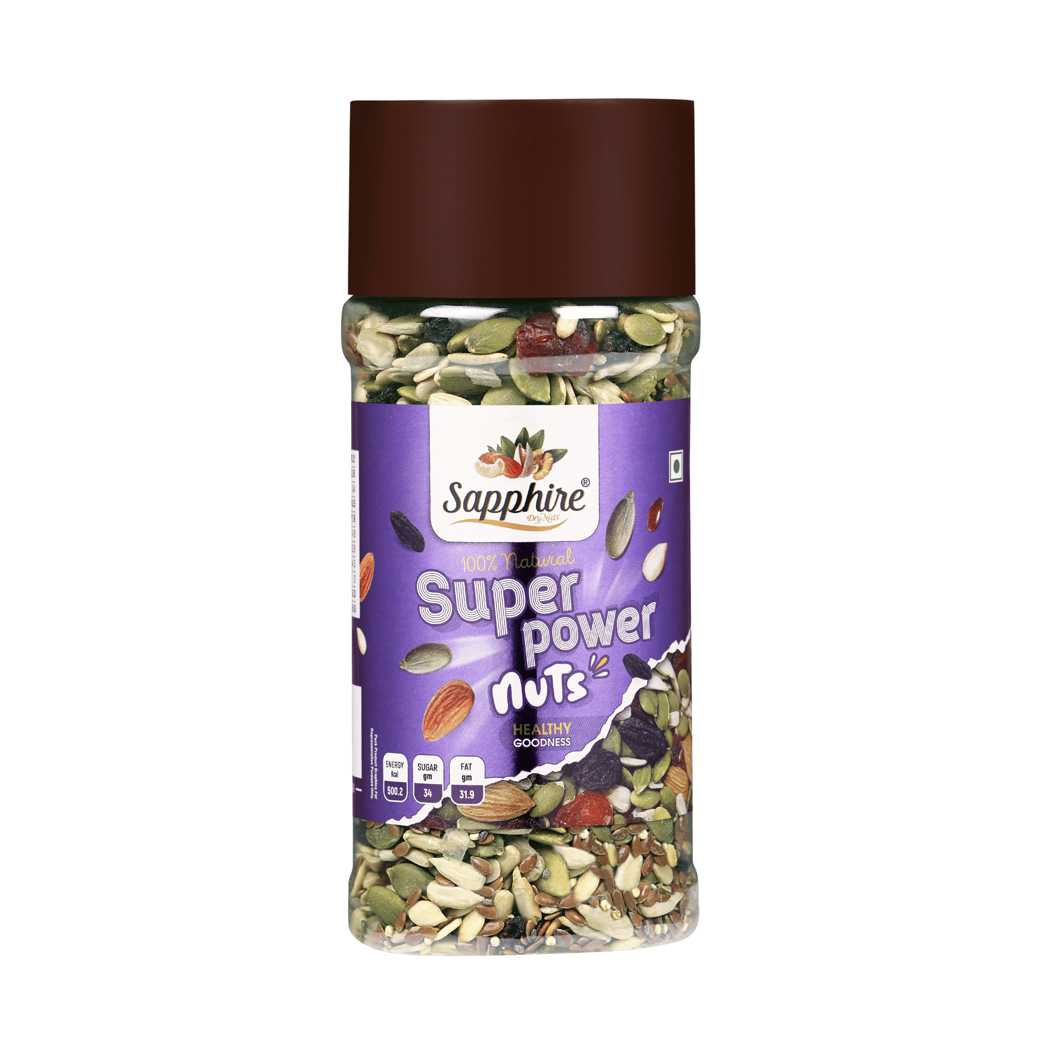 Sapphire Dry Nuts Trail Mix Jar 250 gm