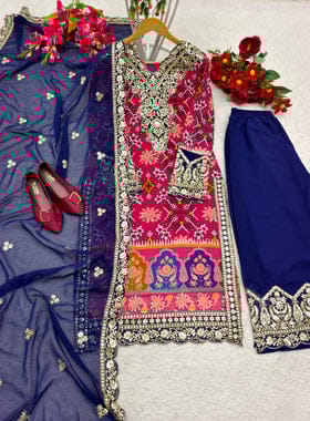 Designer Party Wear Look Top-Sarara With Beautiful Dupatta Designer Party Wear Look Top-Sarara With Beautiful Dupatta