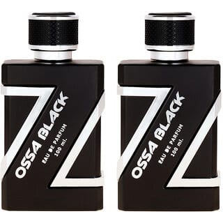 Ossa Black EDP 100ml Perfume For Men With Ambery Notes Long Lasting Fragrance Prefect for Every Occasion (Pack of 2)