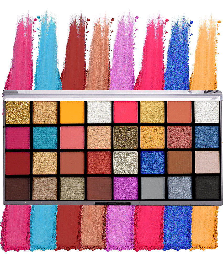 Beauty Berry First Impression Eyeshadow Palette with 32 Matte, Shimmer, Glitter Shades (Shade - 02)