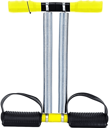 Double Spring Tummy Trimmer for Abs Workout for Men & Women Stomach Exercise Machine, Abdominal Exercise, Belly Exercise Home Gym Workout Equipment,(Yellow)