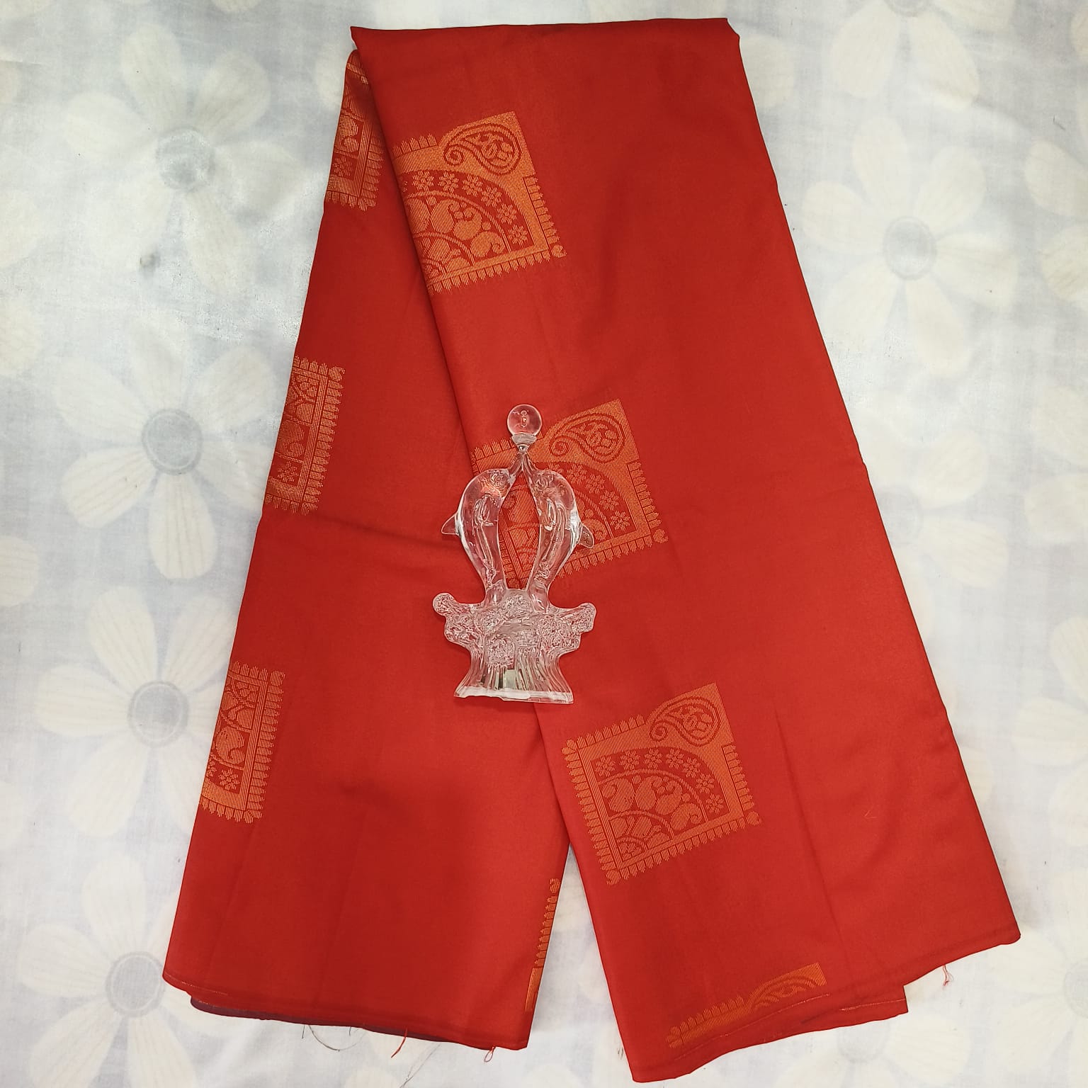 Soft Silk Saree with Blouse - Red